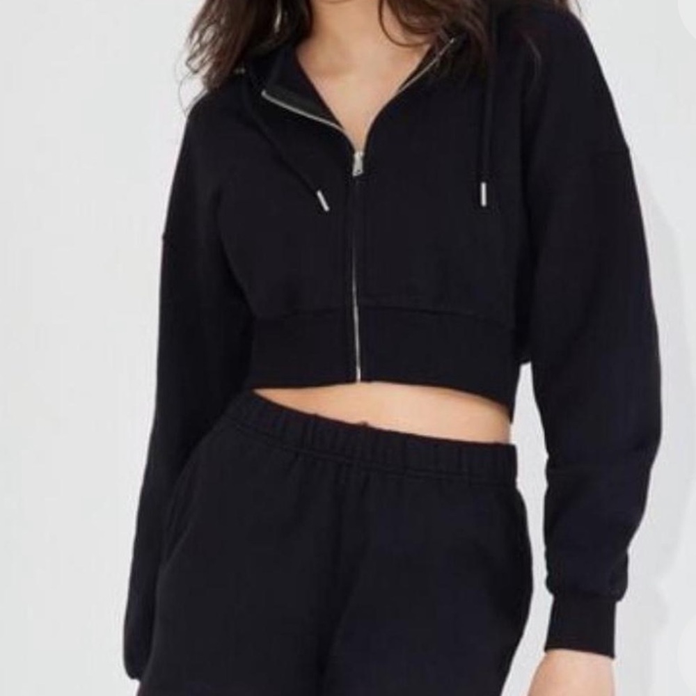 Garage Black Hoodie with Drawstrings